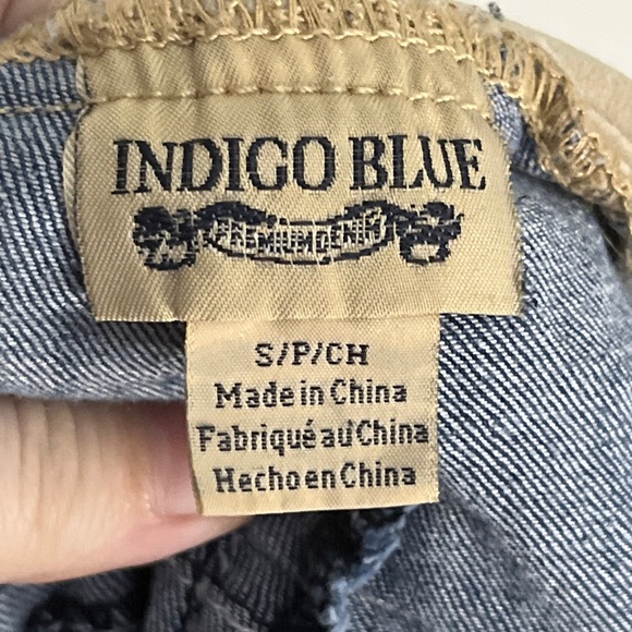 Indigo Blue Maternity Jeans Light Wash Bootcut Secret Fit Belly Tan Sz S - Picture 9 of 12